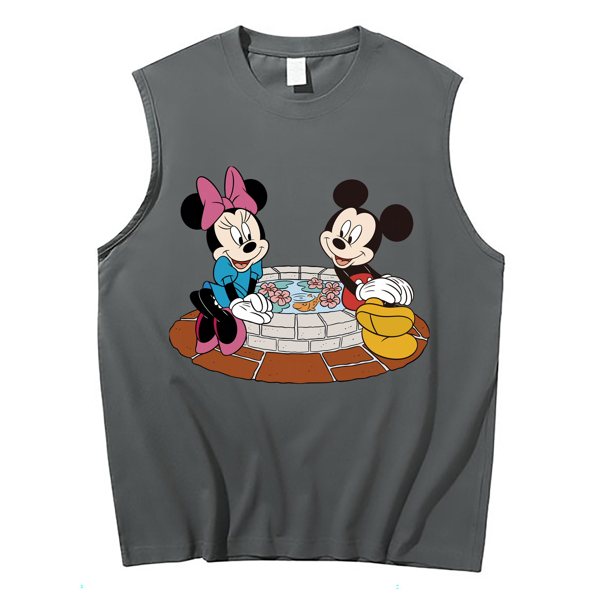 （画像用） ミッキーマウス Mickey Mouse コットン100％タンクトップ（フロントプリント）